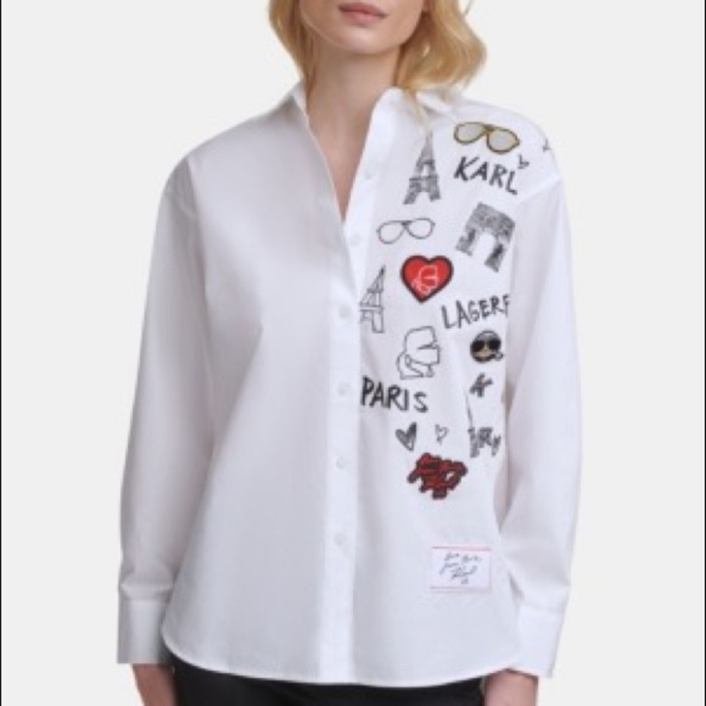 Karl Lagerfeld Iconic Motif Shirt